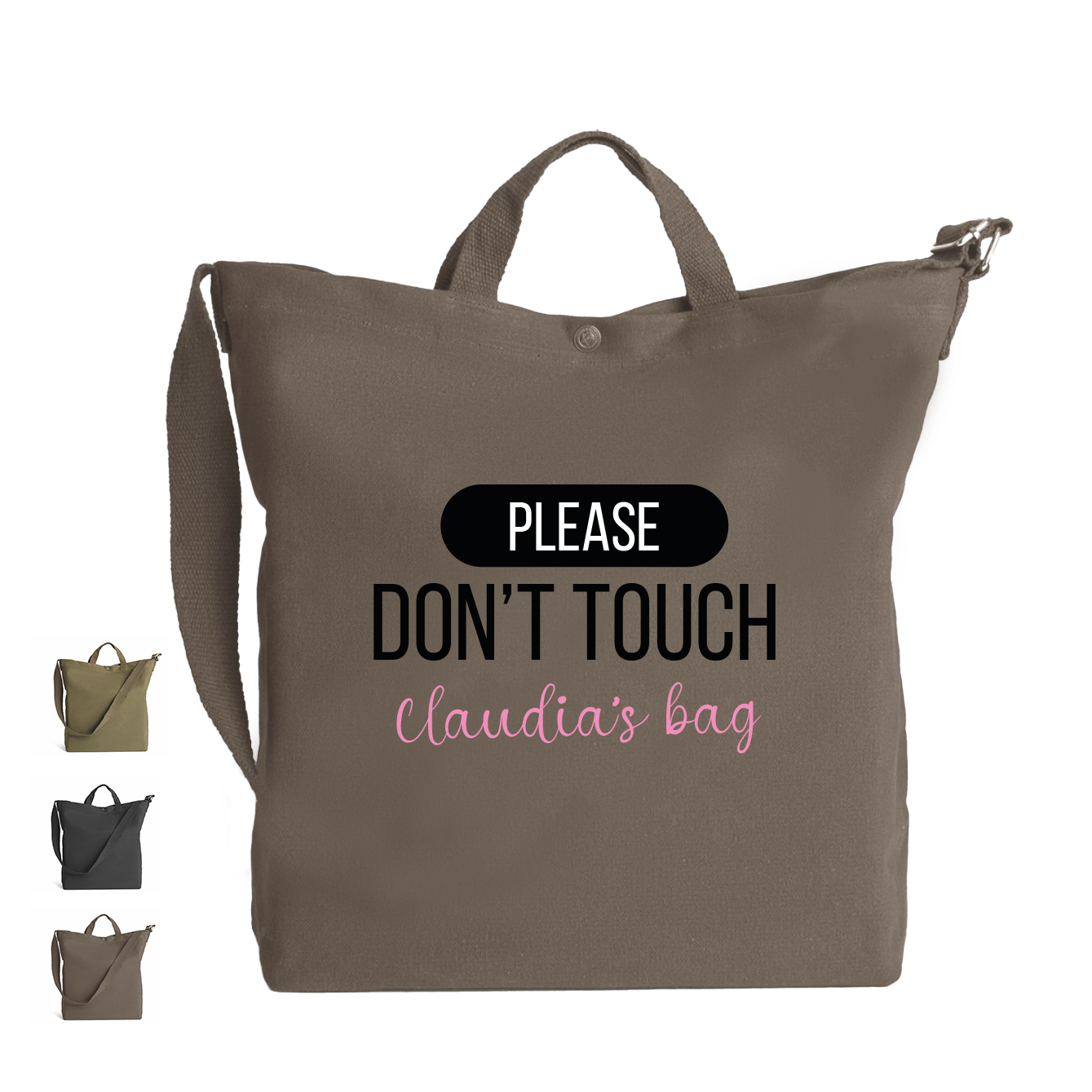 Please don't touch my bag - Borsa da Donna in Tela - personalizzata con nome