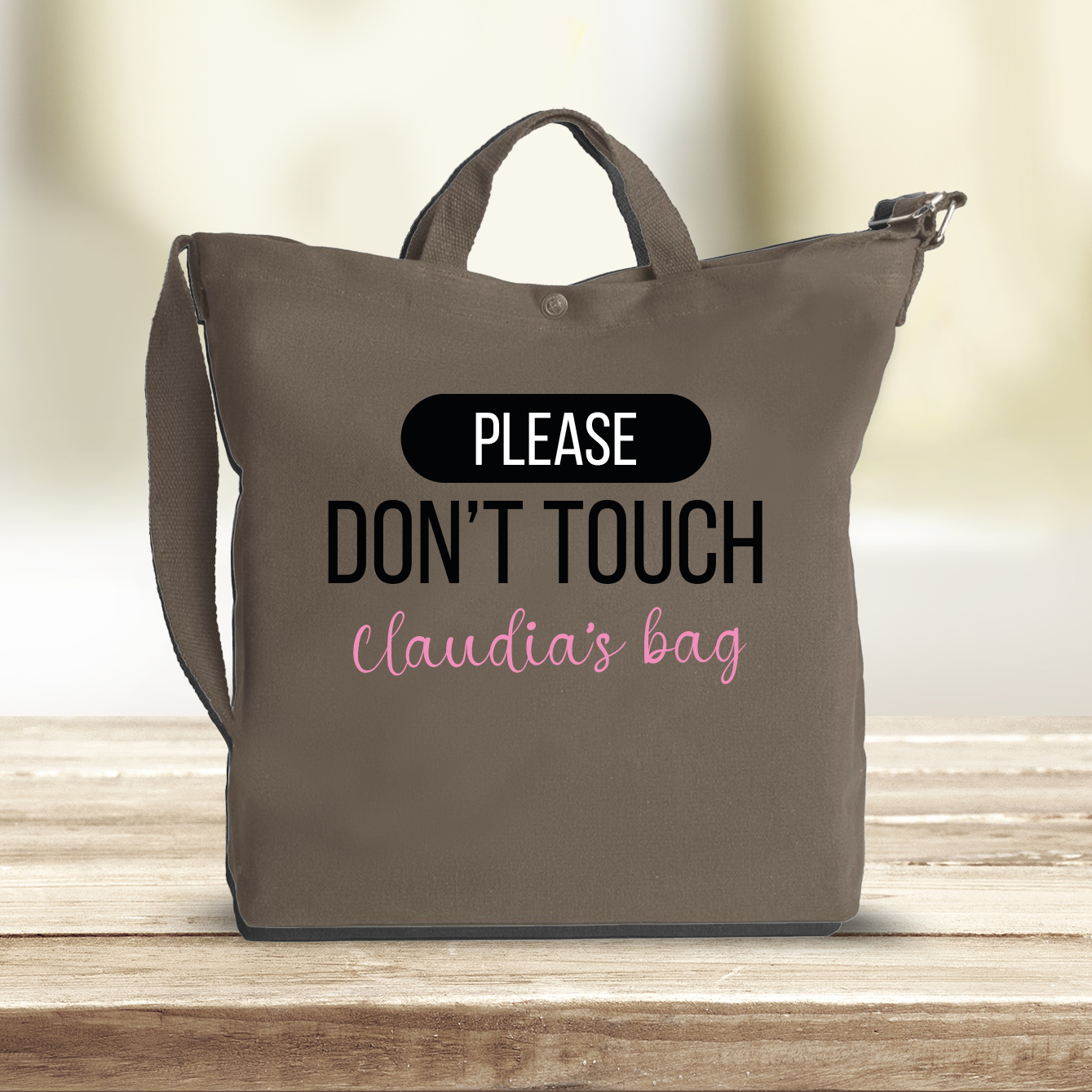 Please don't touch my bag - Borsa da Donna in Tela - personalizzata con nome