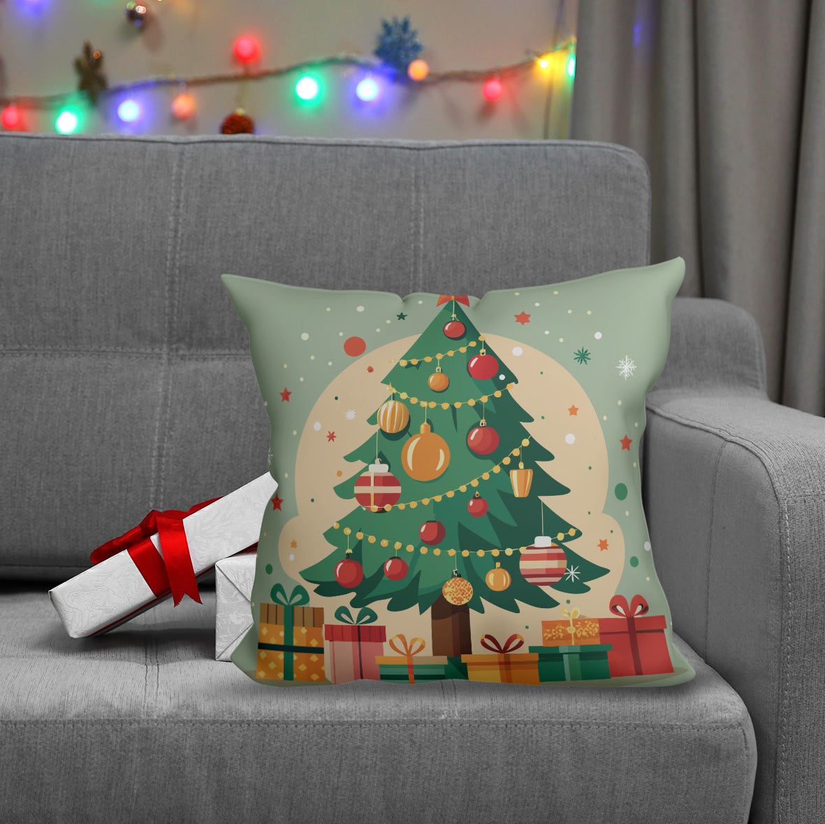 Christmas tree green - Cuscino Personalizzato - idea regalo Natale