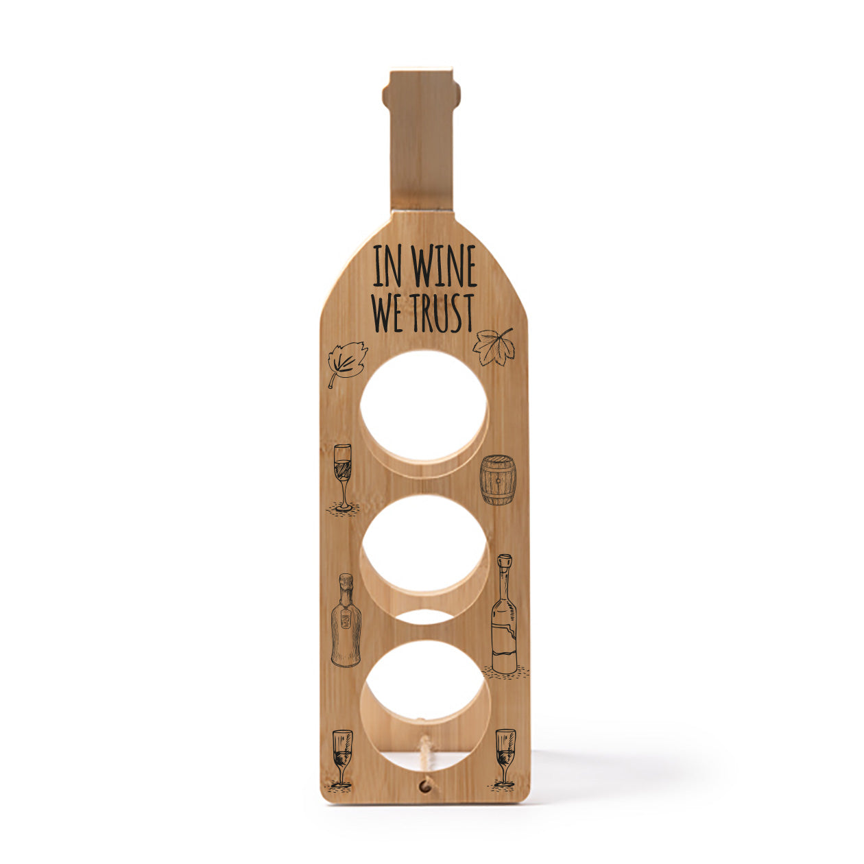 In wine we trust - Portabottiglie in legno