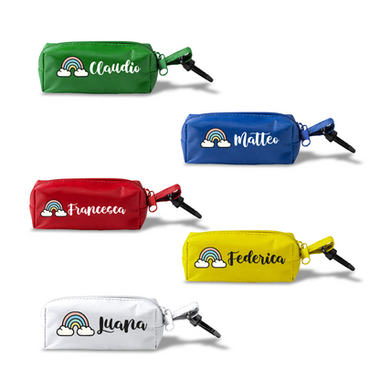 Rainbow - Set da 5 - Astuccio In Rpet personalizzati con nomi