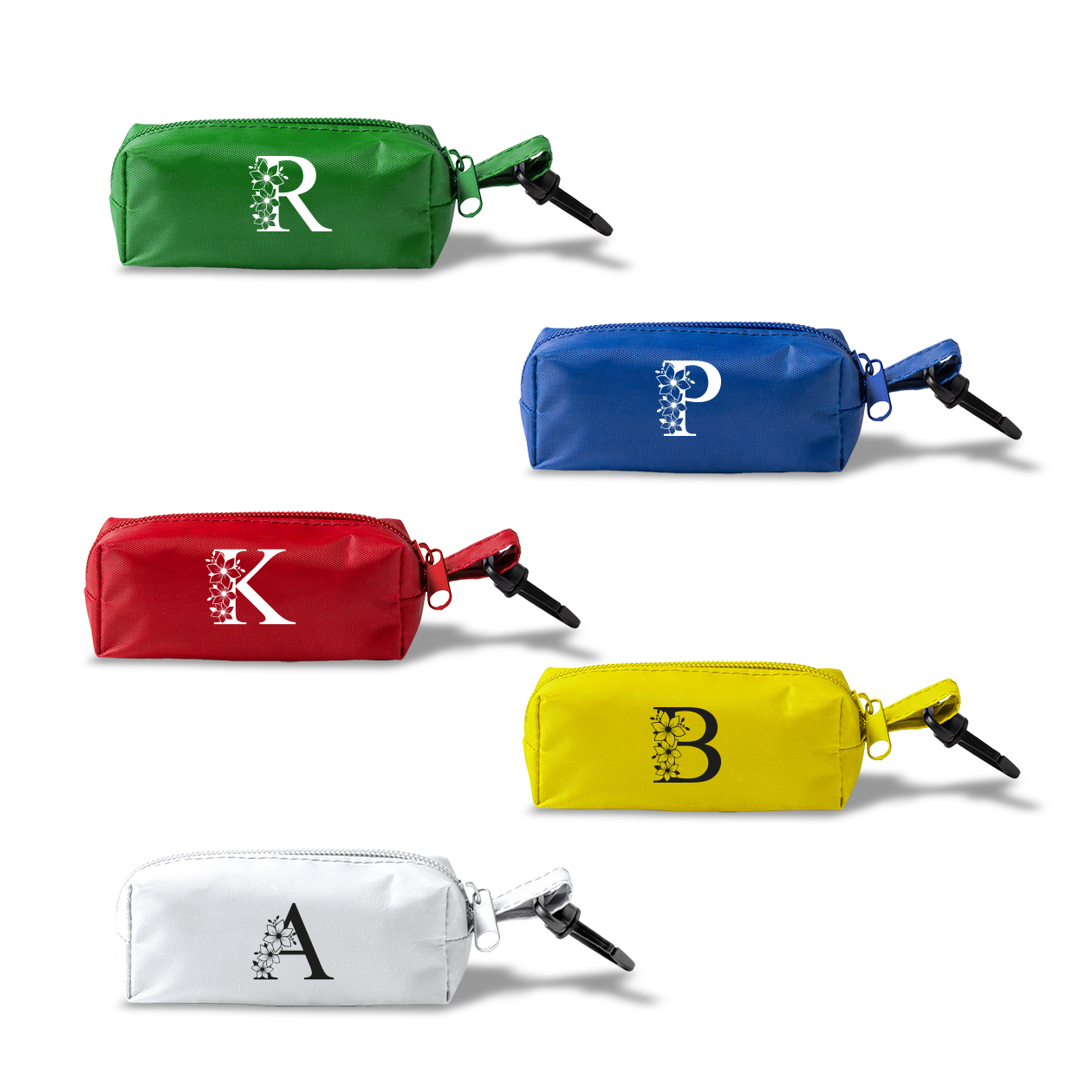 Classic Iniziali - Set da 5 - Astuccio In Rpet personalizzati con iniziale