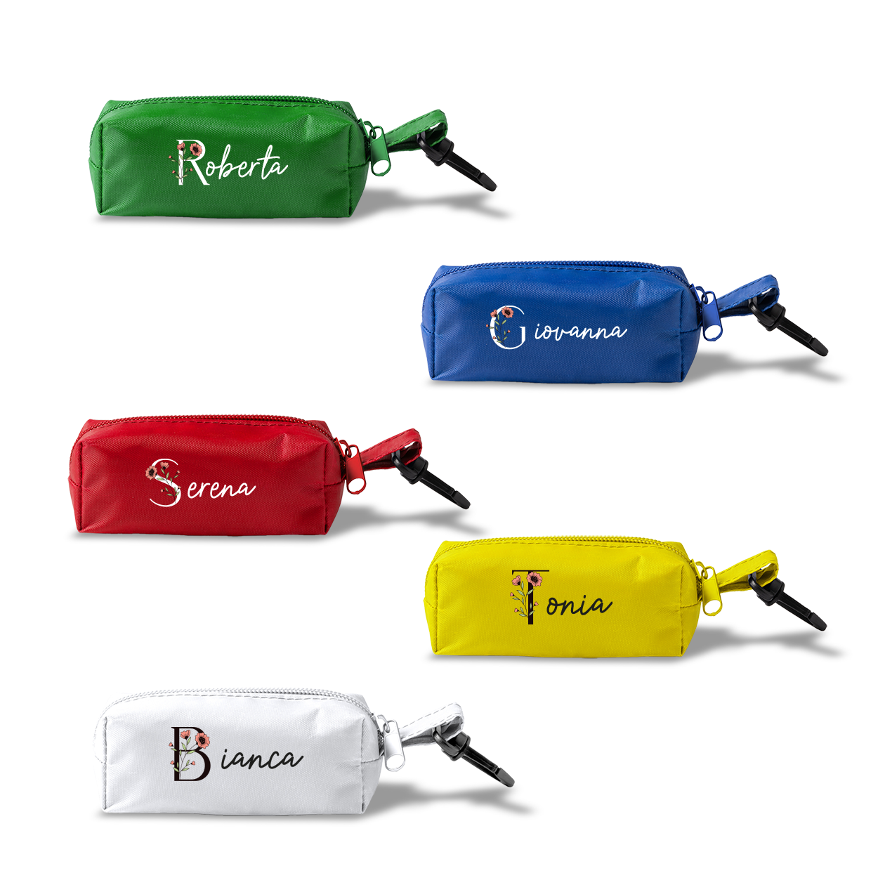 Classic name - Set da 5 - Astuccio In Rpet personalizzati con nomi