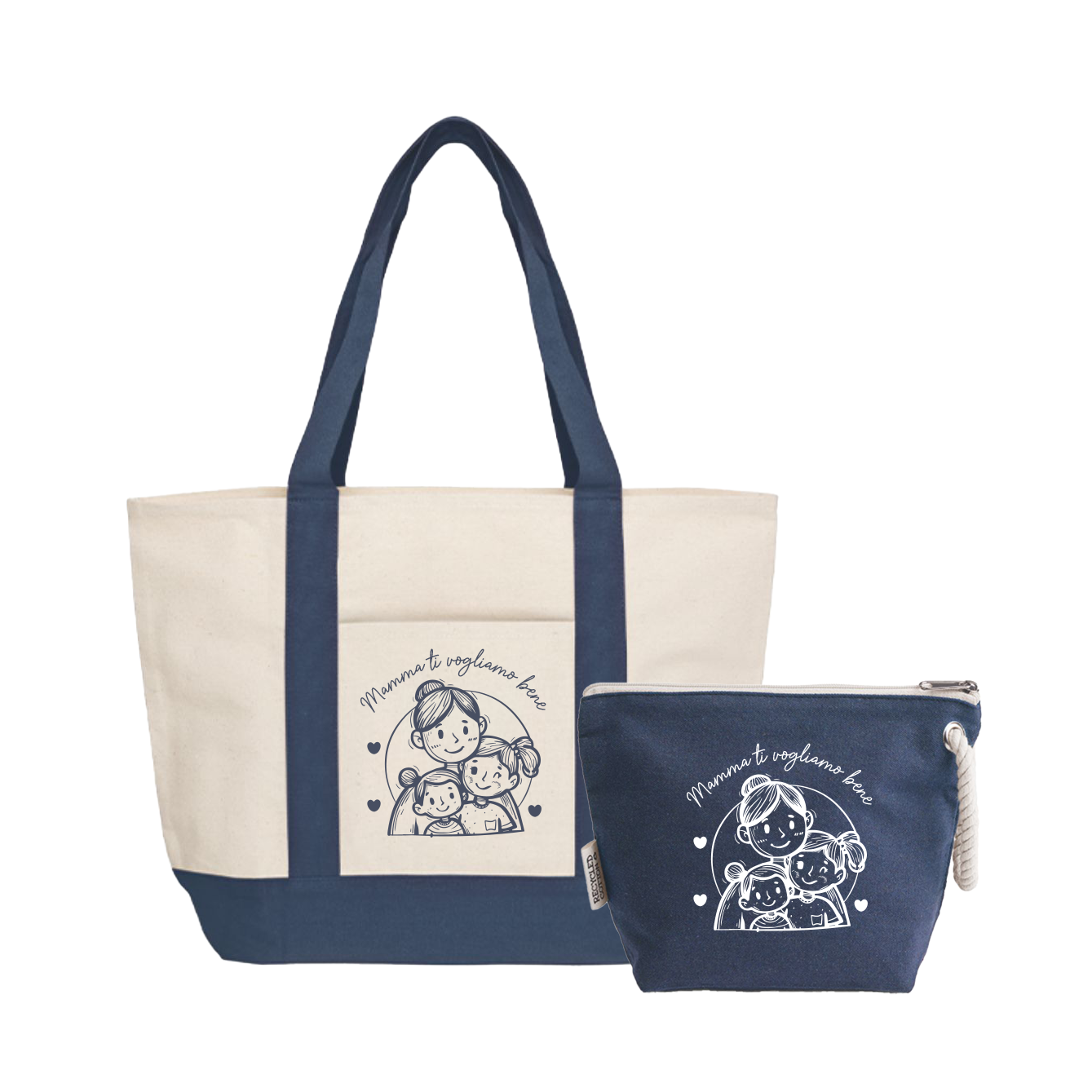 Mamma ti voglio bene - Borsa mare & Pochette - Combo