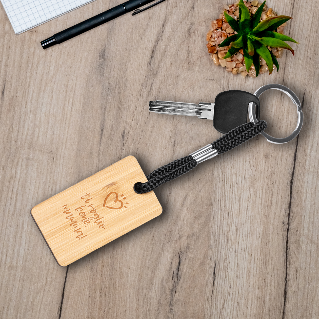 Ti voglio bene mamma - Portachiavi in Legno