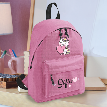 Baby unicorn - zaino scuola - personalizzato con nome