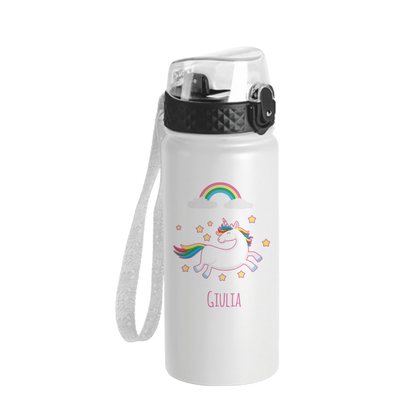 Unicorn - Borraccia termica da 550 ml - personalizzata con nome