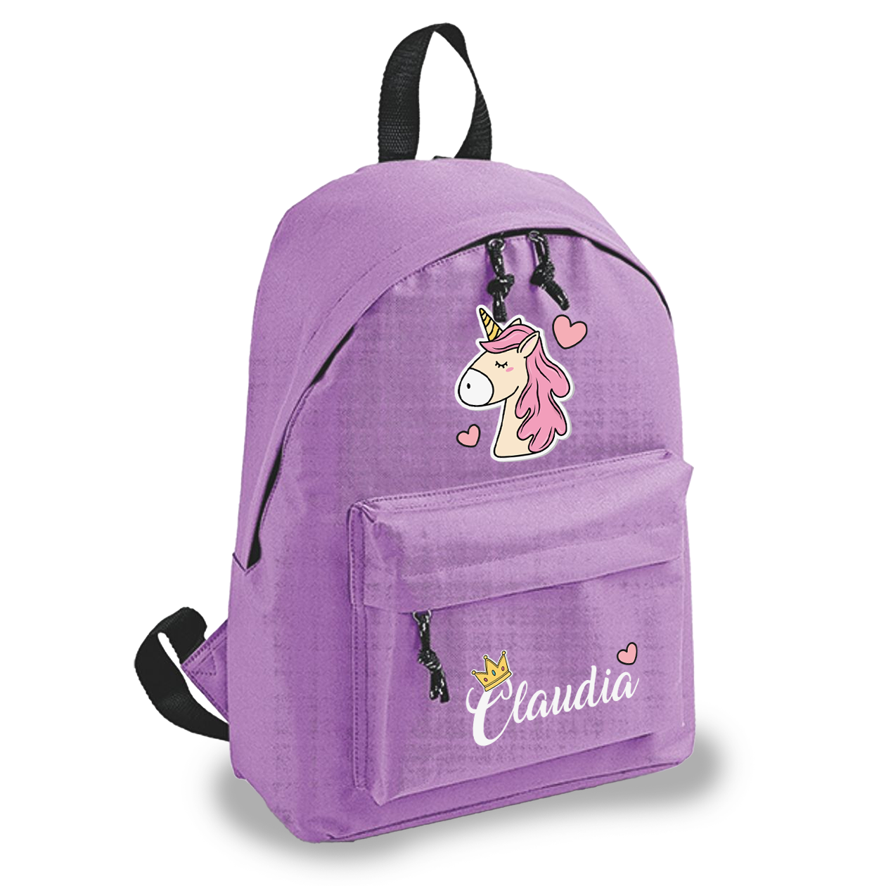 Unicorn queen - zaino scuola - personalizzato con nome