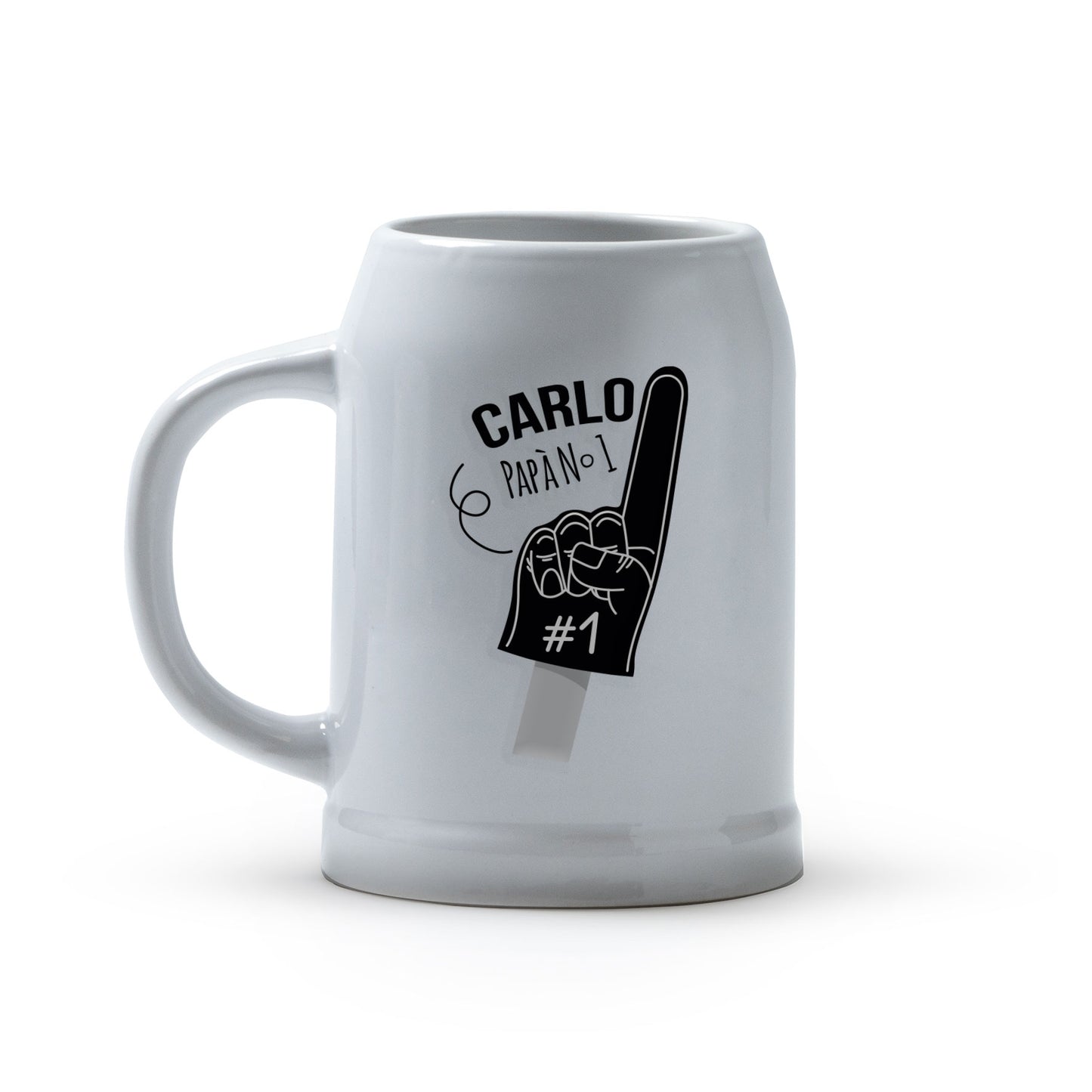 Papà n 1 - Caraffa in ceramica - personalizzata con nome