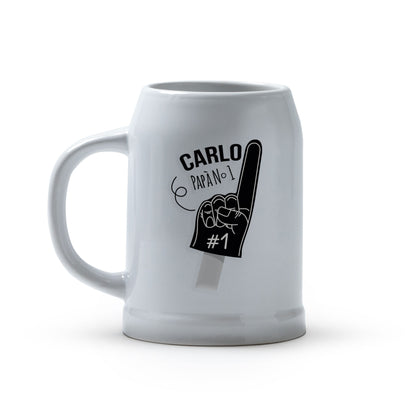 Papà n 1 - Caraffa in ceramica - personalizzata con nome