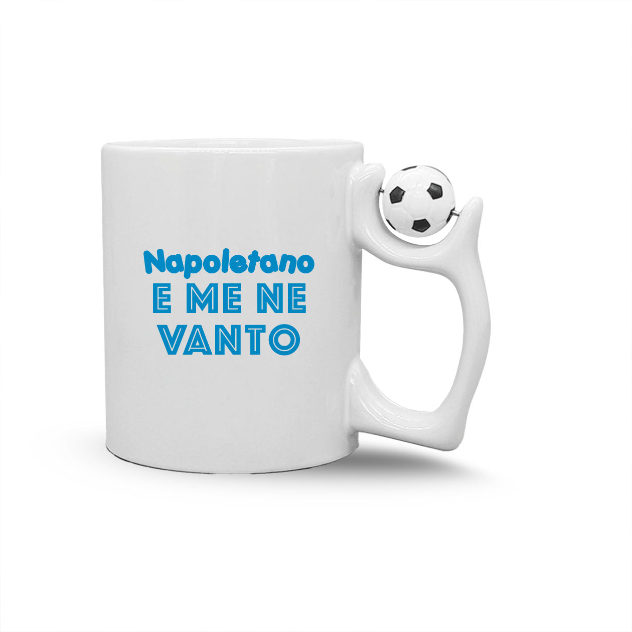 Napoletano e me ne vanto - Tazza mug con manico pallone