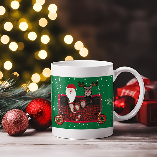 Green Christmas - Tazza mug - idea regalo Natale - personalizzata con foto