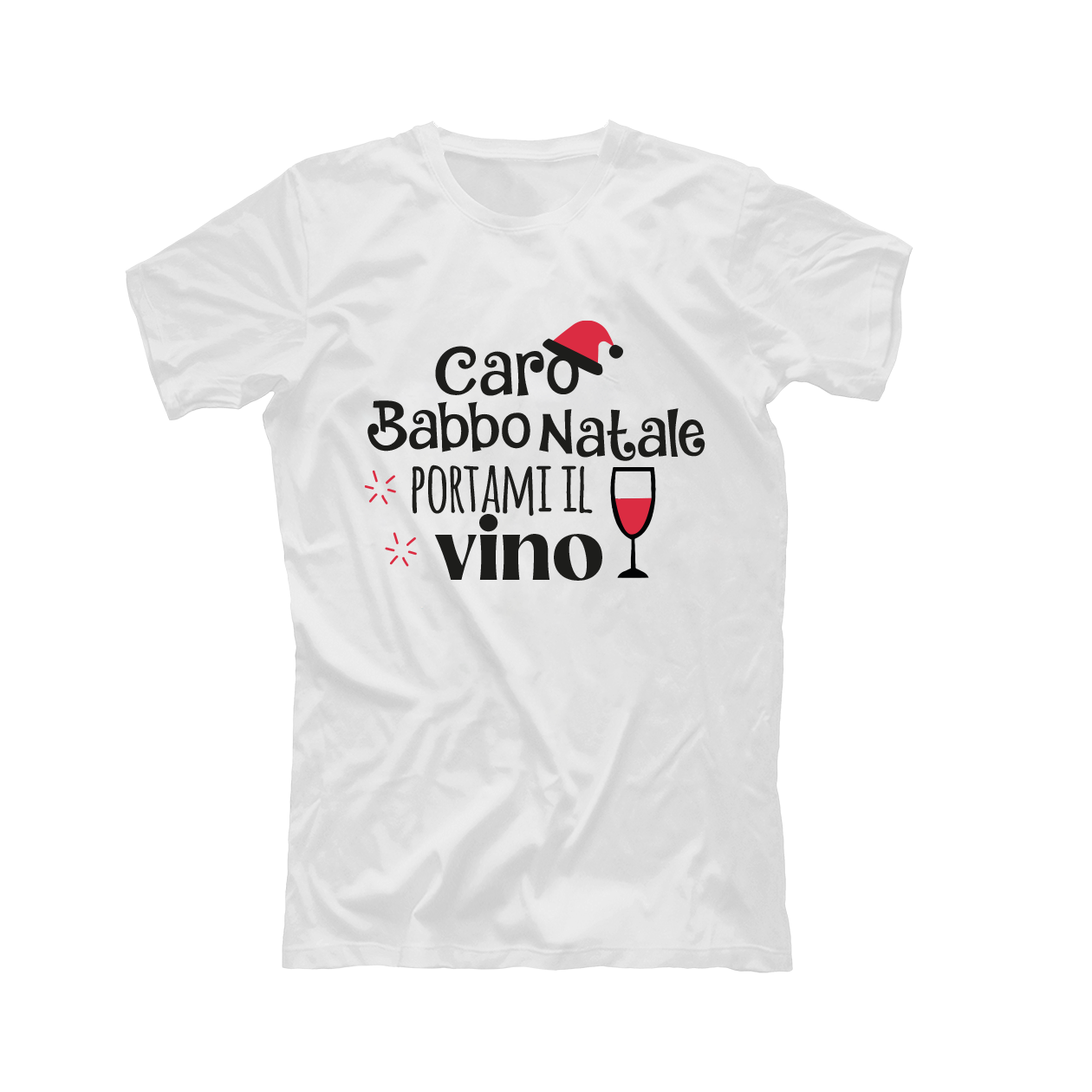 Caro Babbo Natale portami il vino - T-shirt