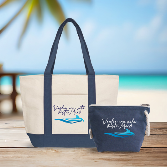 Voglio una vita vista mare - borsa mare & Pochette - Combo