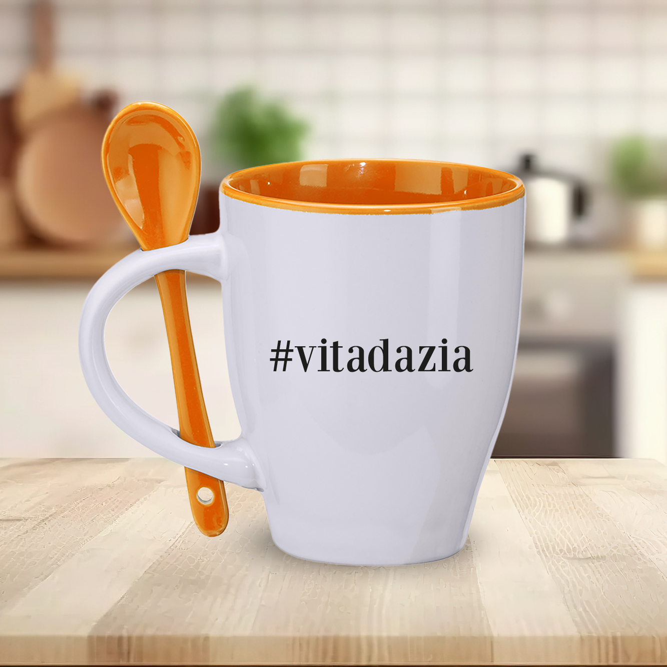 #vitadazia - Tazza con cucchiaio