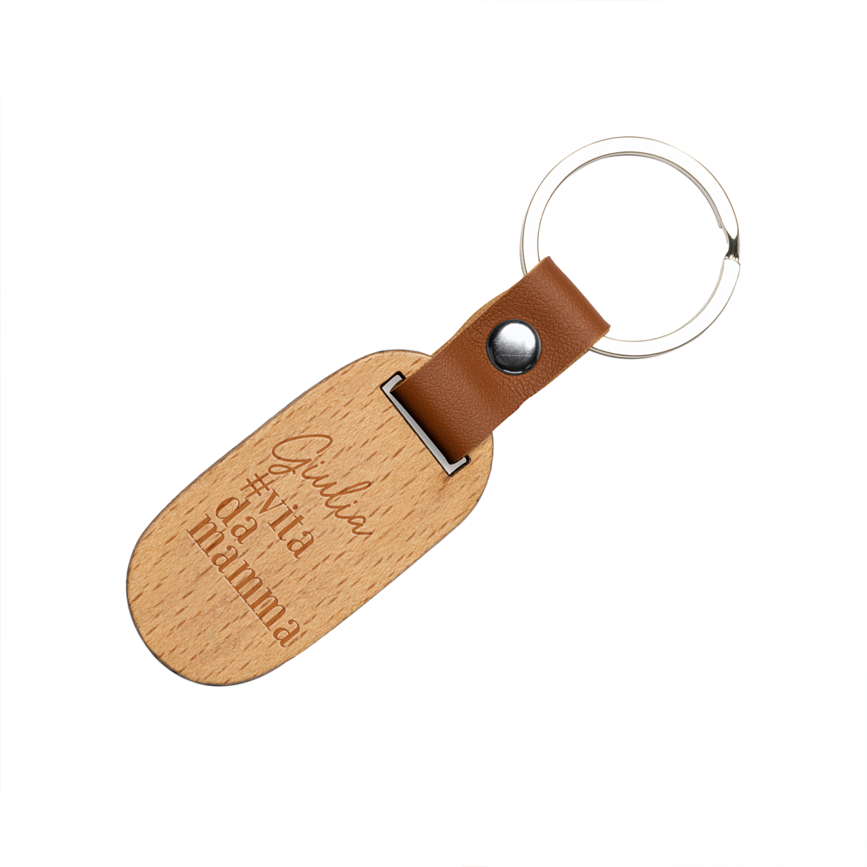 #vitadamamma - Portachiavi in Legno personalizzato con nome