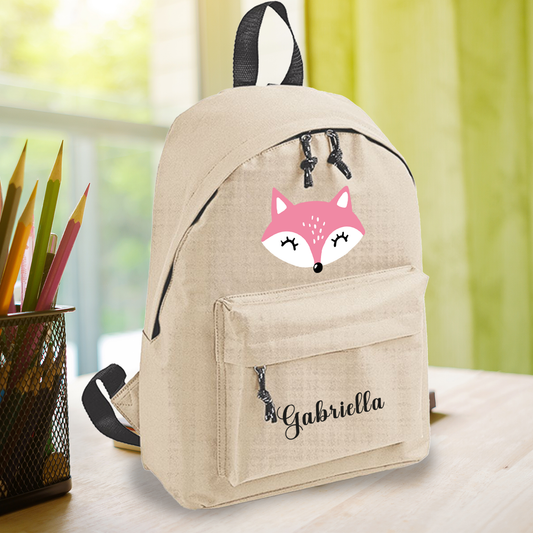 Fox - zaino scuola - personalizzato con nome