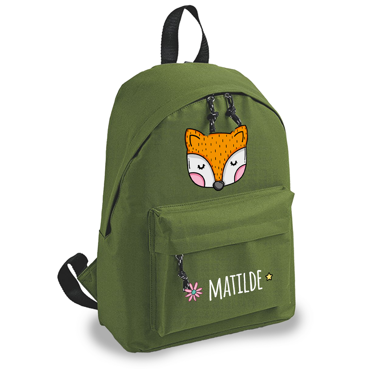 Elegant Fox - zaino scuola - personalizzato con nome