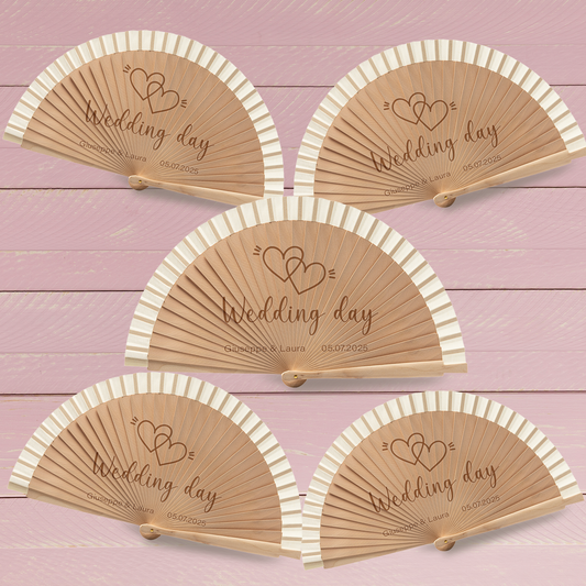 Sposa e le sue amiche - Set da 5 Ventagli in legno (Copia)