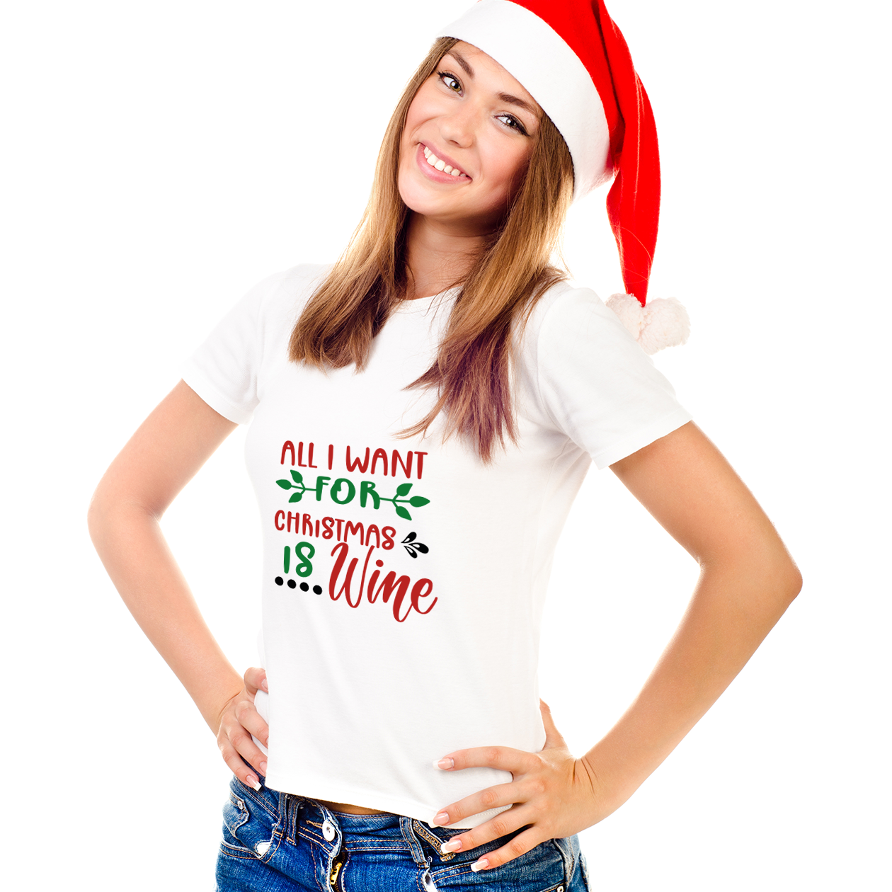 All i want for Christmas is wine - T-shirt