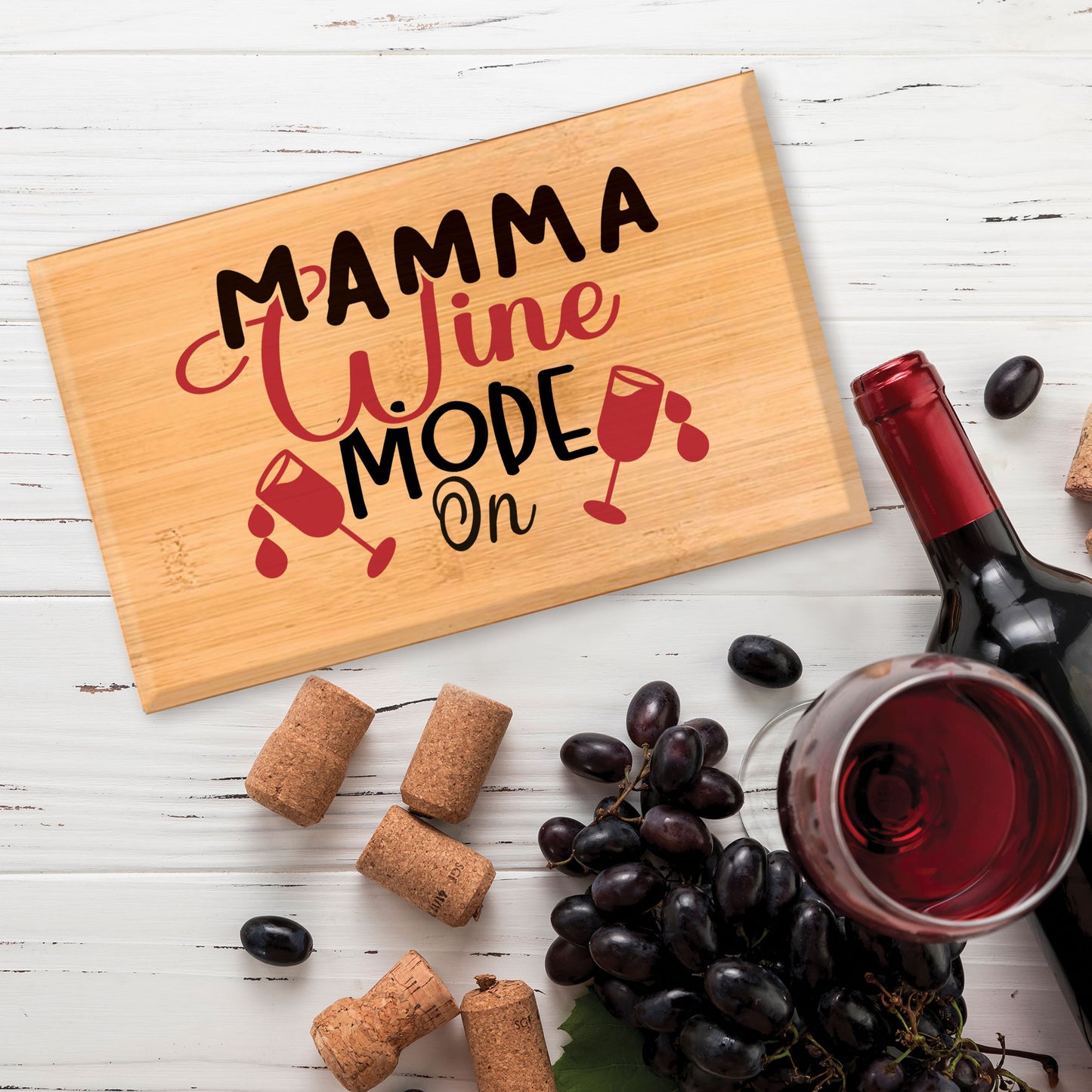 Mamma wine mode on - Set da vino in bamboo