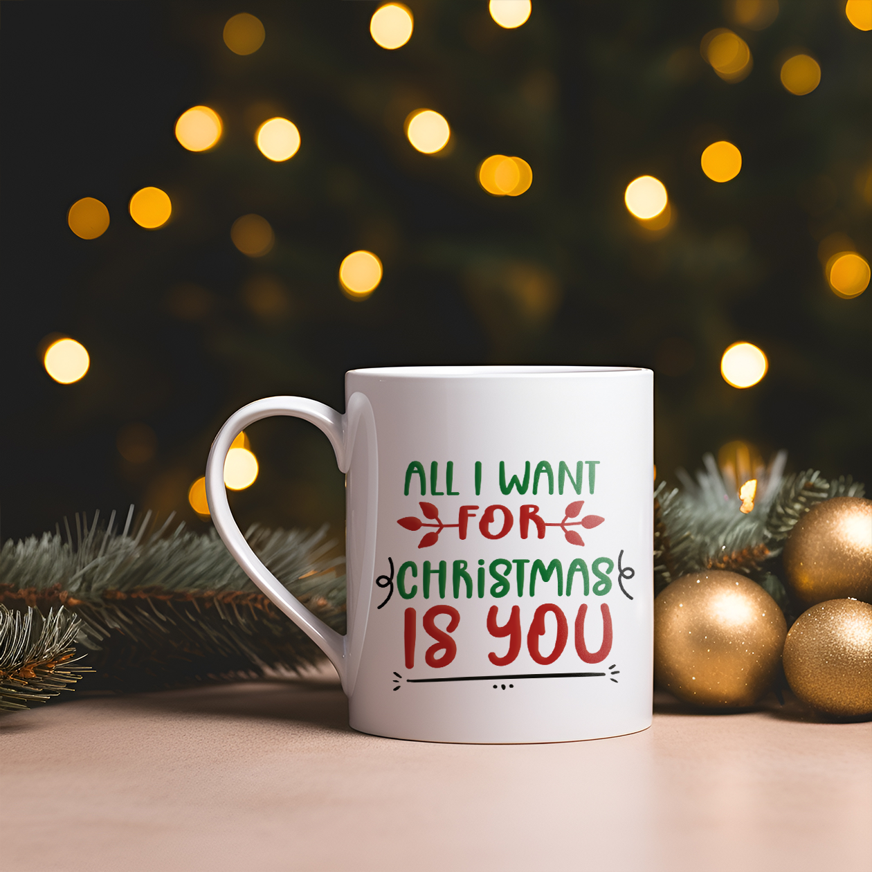 All i want for Christmas is you - Tazza mug - idea regalo Natale