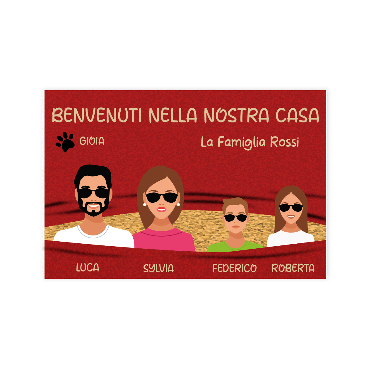 Benvenuti nella nostra casa - Tappeto - personalizzato