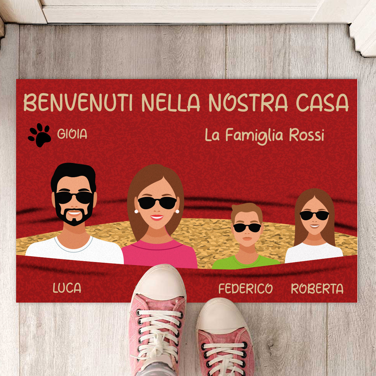 Benvenuti nella nostra casa - Tappeto - personalizzato