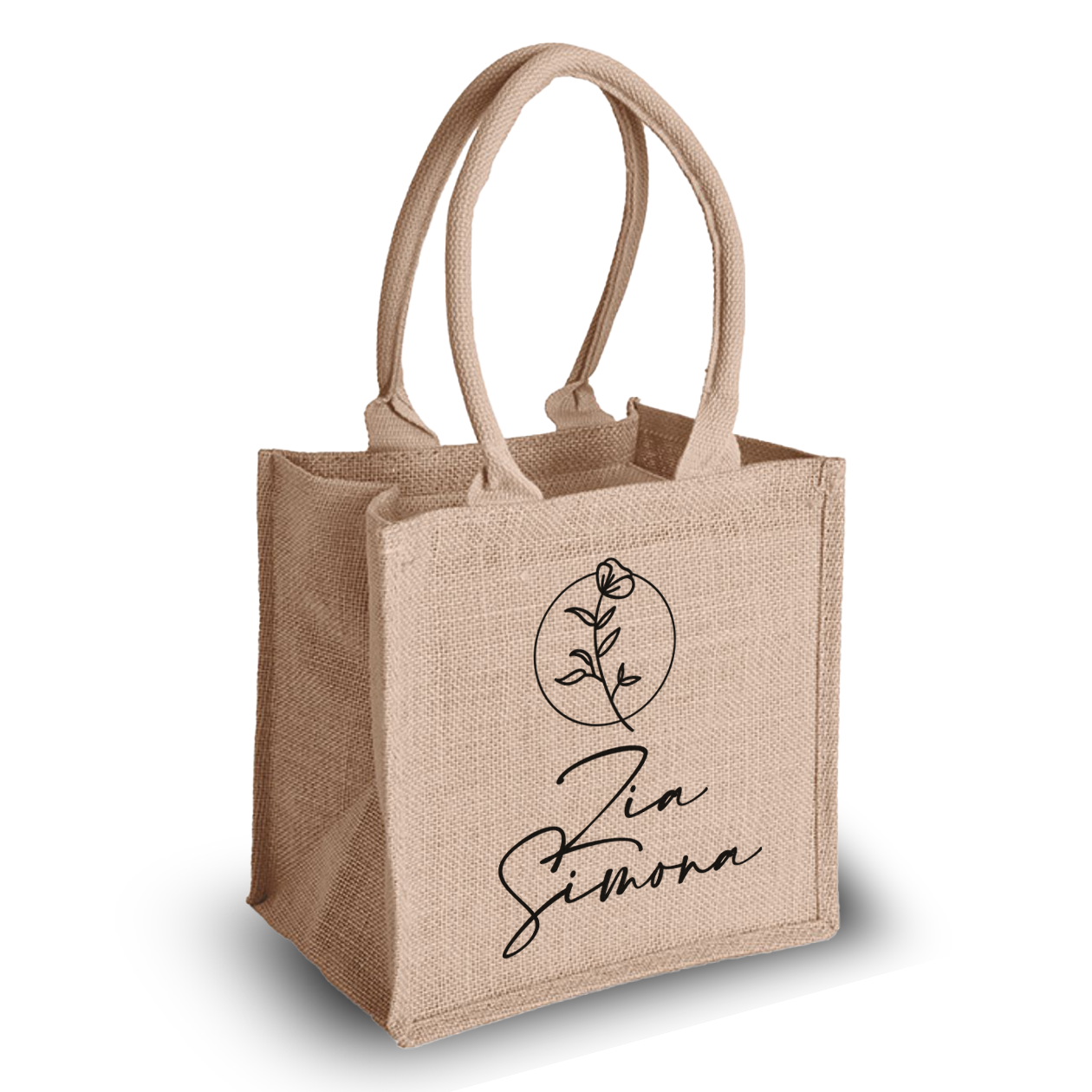 Name flower - Shopper In Cotone - personalizzata con nome