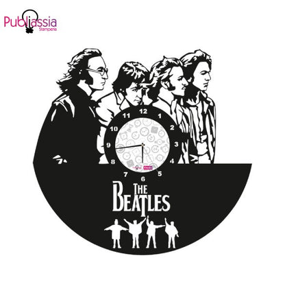 The Beatles - Orologio in vinile personalizzato