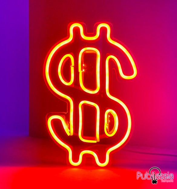 Dollaro - Logo Neon Led personalizzato