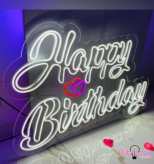 Happy Birthday  - Scritta in Neon Led personalizzato