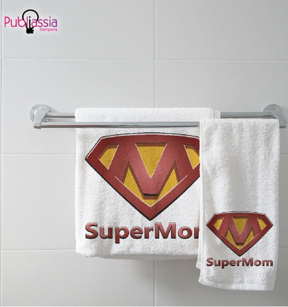 Super mom - Kit Asciugamani Personalizzati