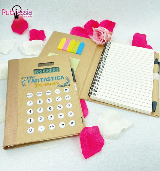 Fantastica mamma - Block Notes Con Calcolatrice Idea Regalo Festa della Mamma Conti Spesa Famiglia