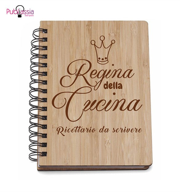 Ragina della cucina - Ricettario da Scrivere Copertina Personalizzato Ricette Idea Regalo Mamma