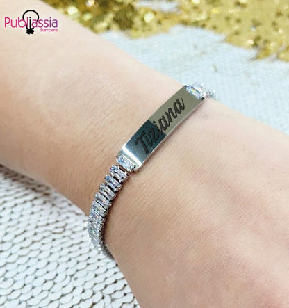 Name Silver - Bracciale personalizzato con nome inciso - idea regalo