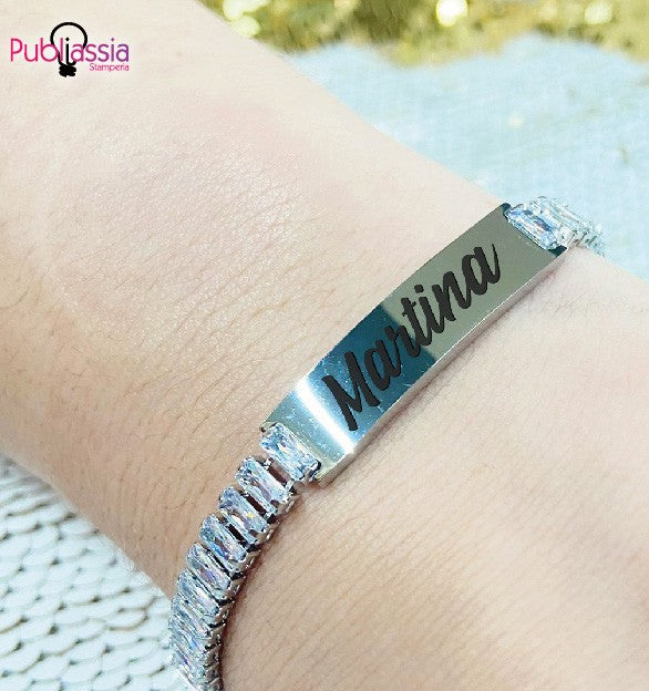 Name Silver - Bracciale personalizzato con nome inciso - idea regalo