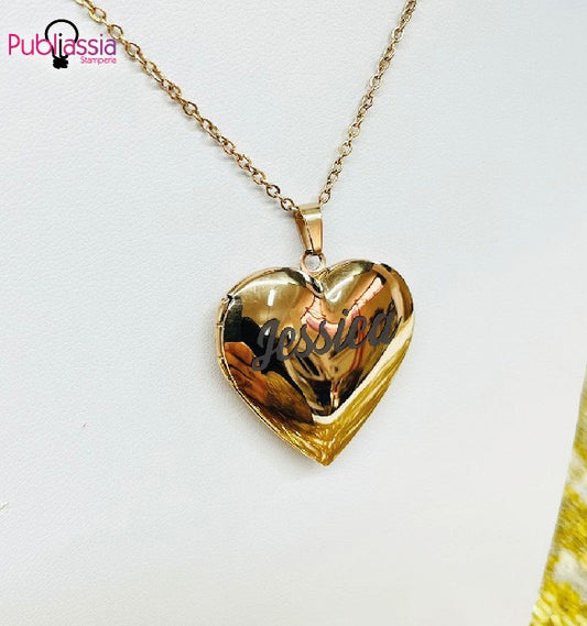 Heart - Collana personalizzata con nome inciso - idea regalo