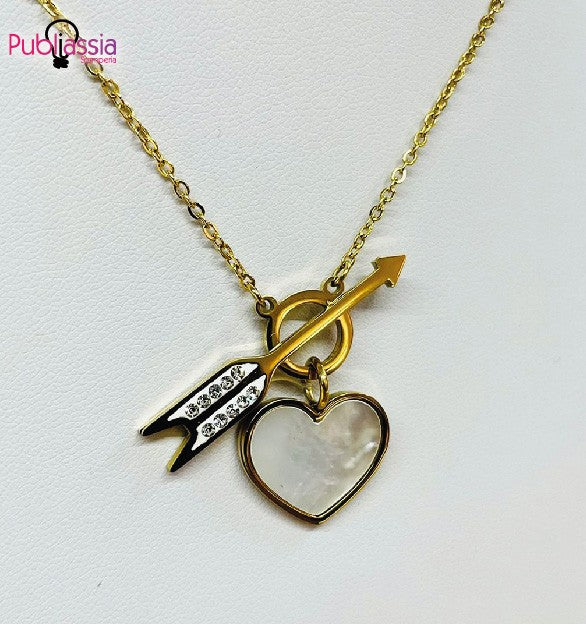 Love Cupido - Collana personalizzata con dedica incisa - idea regalo