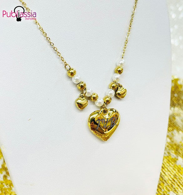 Multi hearts - Collana personalizzata con dedica incisa - idea regalo