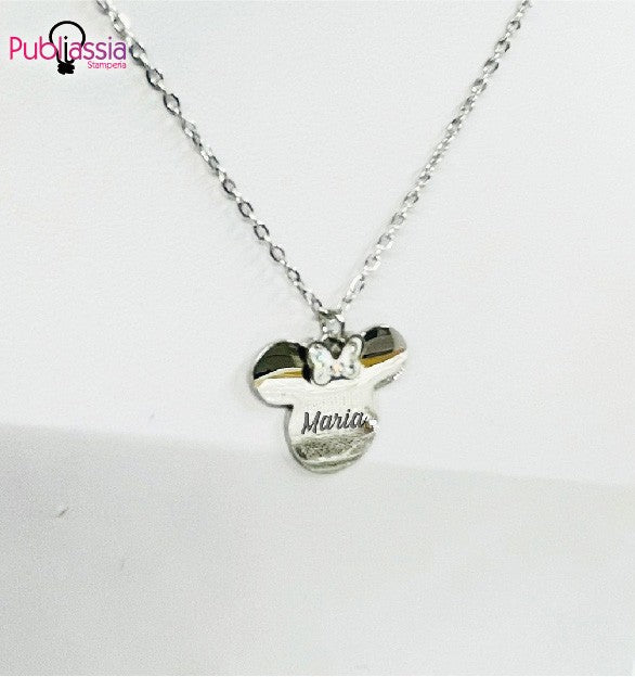 Minnie - Collana personalizzata con nome inciso - idea regalo