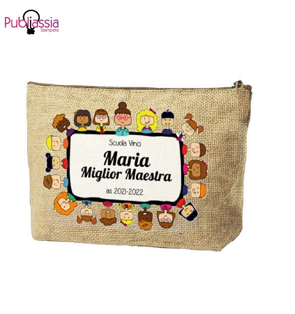 Name Maestra - Pochette personalizzata - idea regalo maestra