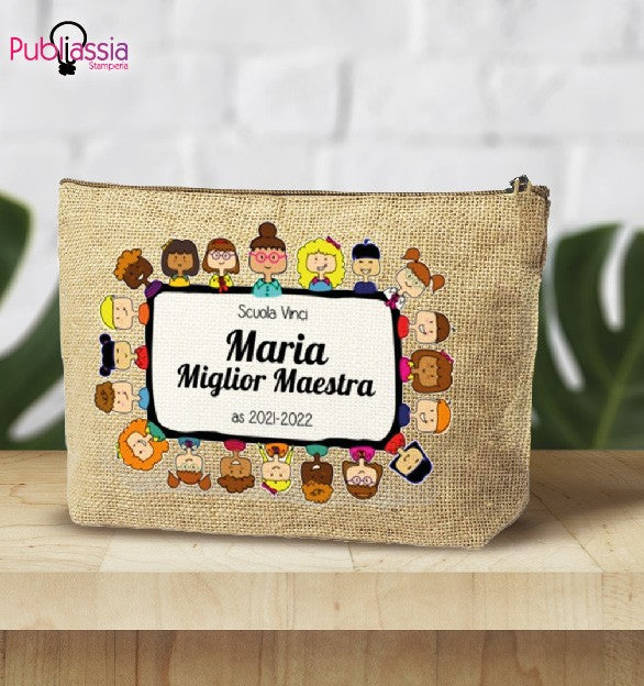 Name Maestra - Pochette personalizzata - idea regalo maestra