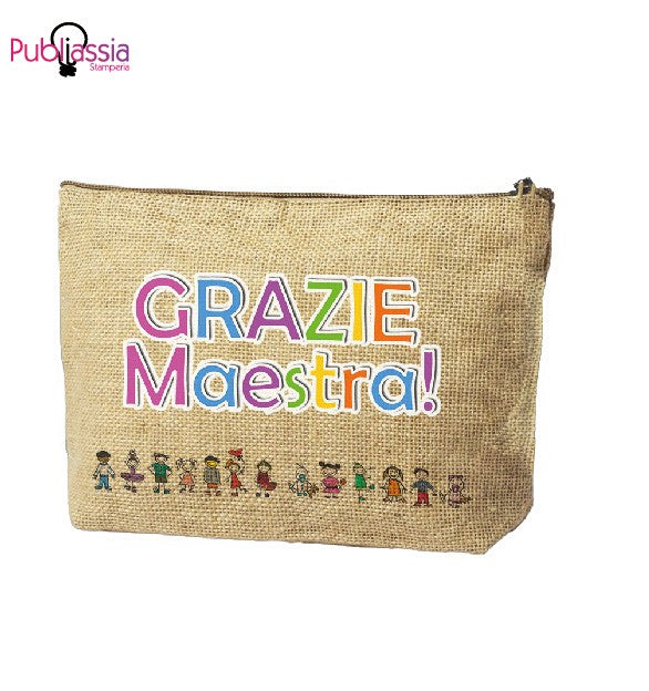 Ti voglio bene maestra - Pochette personalizzata - idea regalo maestra