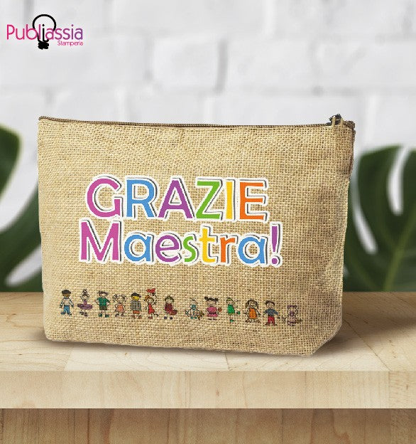 Ti voglio bene maestra - Pochette personalizzata - idea regalo maestra