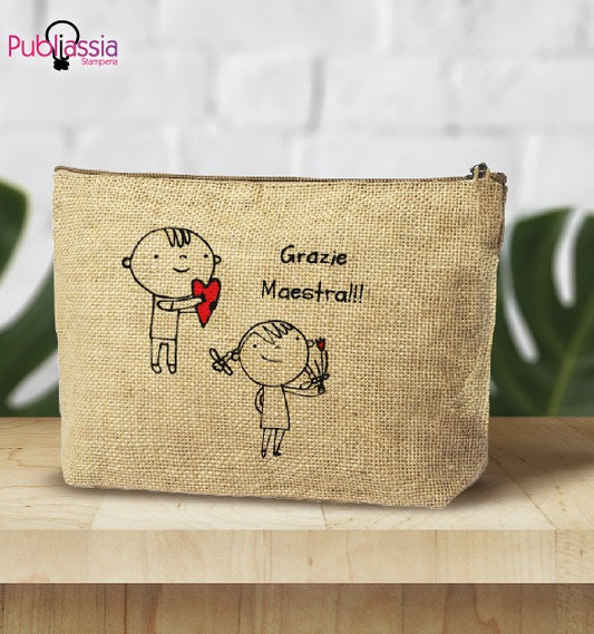 Grazie maestra - Pochette personalizzata - idea regalo maestra