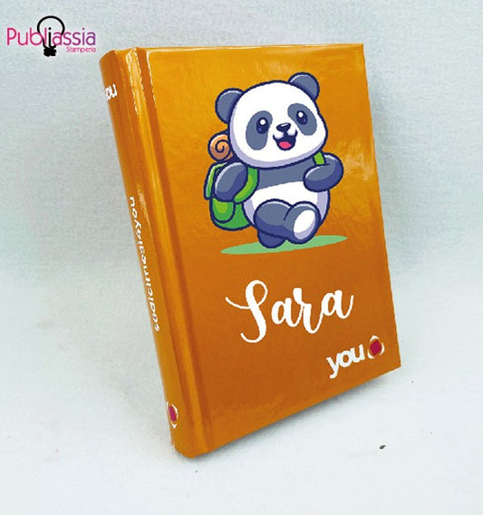 Go panda - Diario Scolsatico Datato 2022/23 - 15 Mesi Personalizzato con Nome Bambini