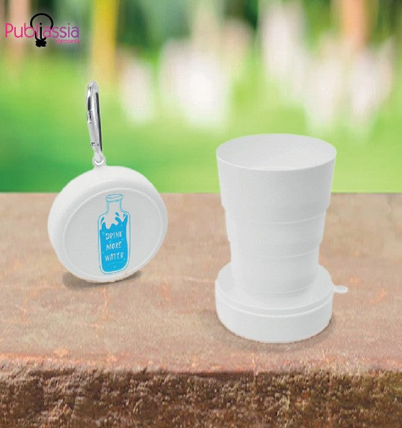 Drink more water - Bicchiere Pieghevole Personalizzato da Viaggio Campeggio Picnic Scuola Bambini