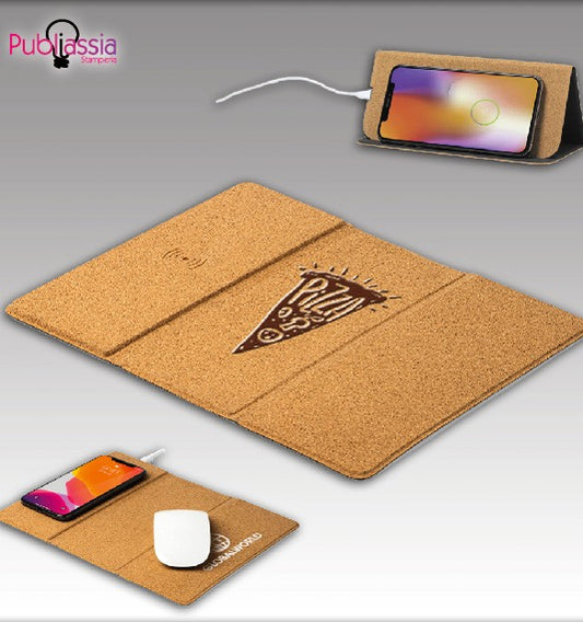 I love Pizza - Tappetino Mouse caricatore wireless integrato pieghevole antiscivolo idea regalo