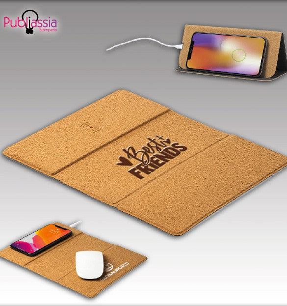 Best friends - Tappetino Mouse caricatore wireless integrato pieghevole antiscivolo idea regalo